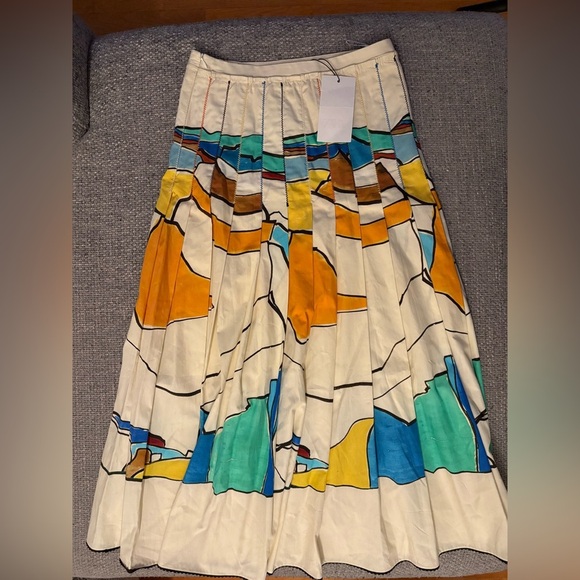 Zara Woman ZW Collection Printed Pleated Midi Skirt – Size XS - Picture 6 of 16